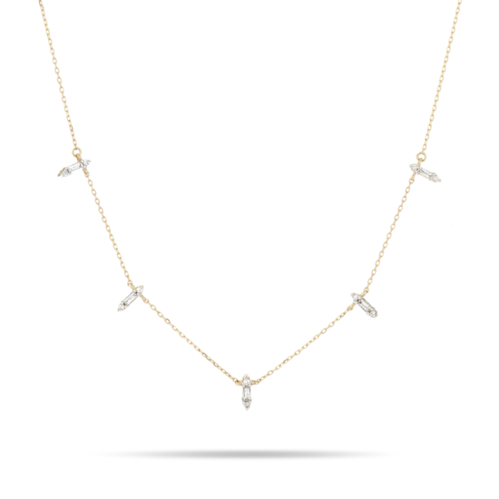 Dainty Baguette Stack Necklace