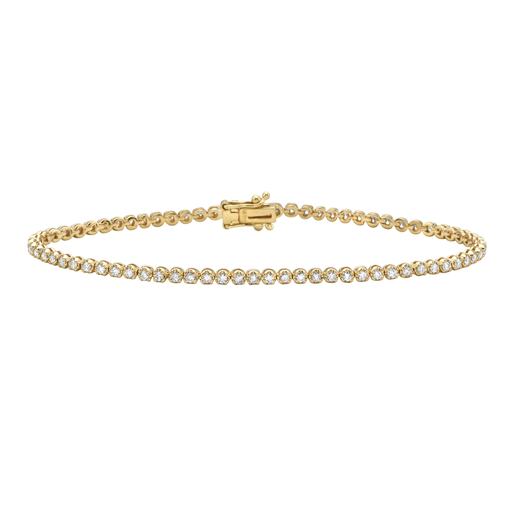 KOLOURS JEWELRY Hexagon small 18-karat white gold diamond tennis bracelet |  NET-A-PORTER