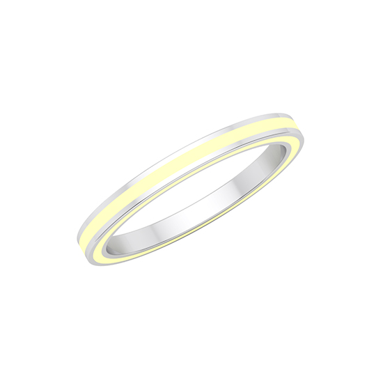 Complete Enamel Band 14k White Gold Complete Enamel Band 14k White Gold