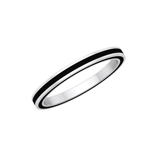 Complete Enamel Band 14k White Gold Complete Enamel Band 14k White Gold