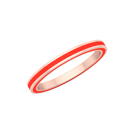 Complete Enamel Band 14k Rose Gold Complete Enamel Band 14k Rose Gold