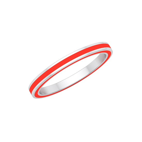 Complete Enamel Band 14k White Gold Complete Enamel Band 14k White Gold