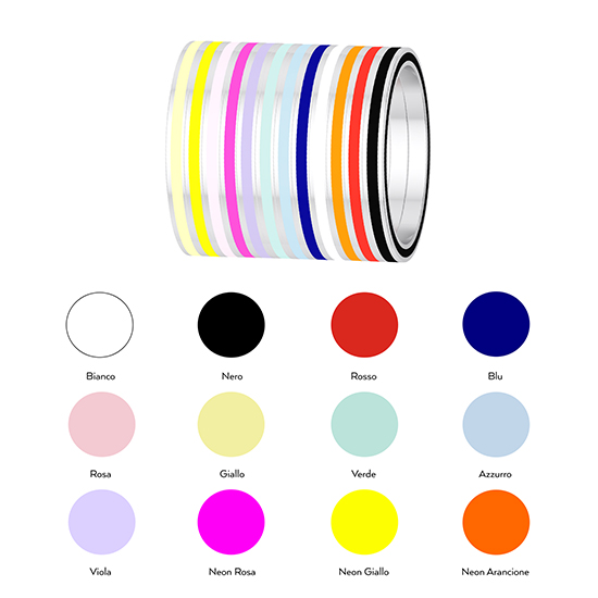 Complete Enamel Band 14k White Gold Complete Enamel Band 14k White Gold