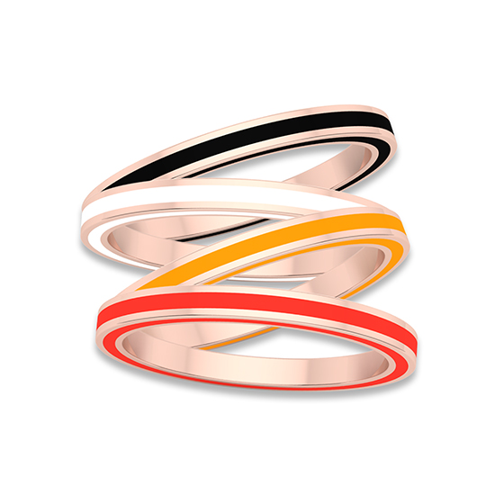 Complete Enamel Band 14k Rose Gold Complete Enamel Band 14k Rose Gold