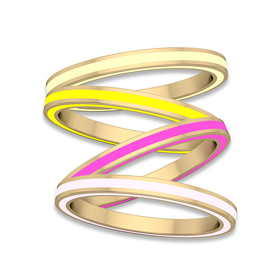 Complete Enamel Band 14k Rose Gold