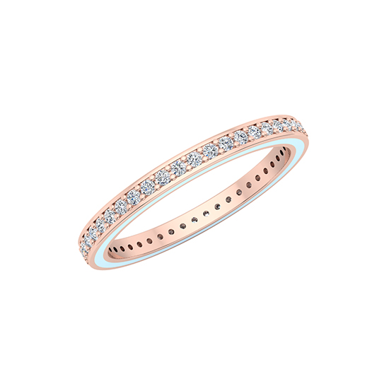 Edged Enamel Eternity Band 14k Rose Gold Edged Enamel Eternity Band 14k Rose Gold