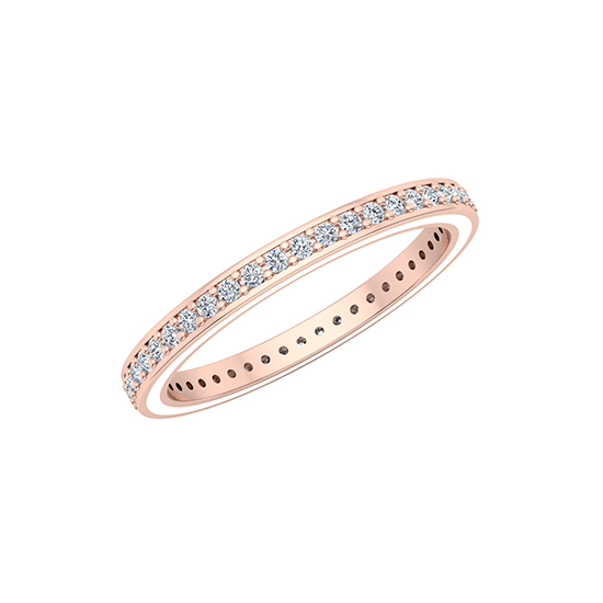 Edged Enamel Eternity Band 14k Rose Gold Edged Enamel Eternity Band 14k Rose Gold