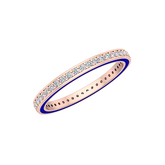 Edged Enamel Eternity Band 14k Rose Gold Edged Enamel Eternity Band 14k Rose Gold