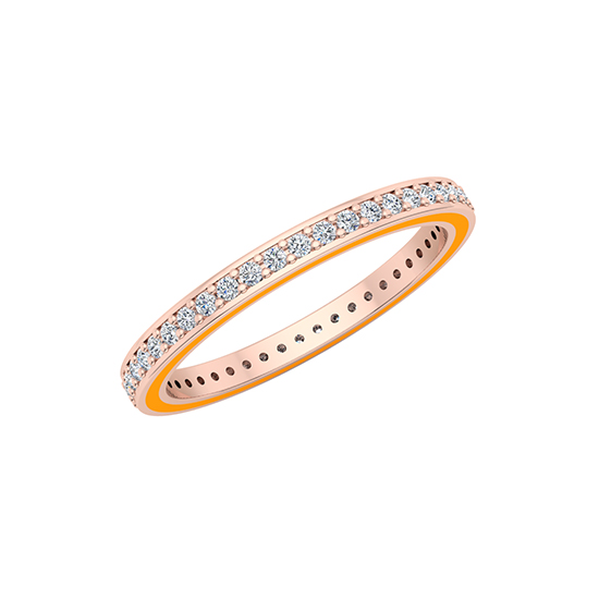 Edged Enamel Eternity Band 14k Rose Gold Edged Enamel Eternity Band 14k Rose Gold