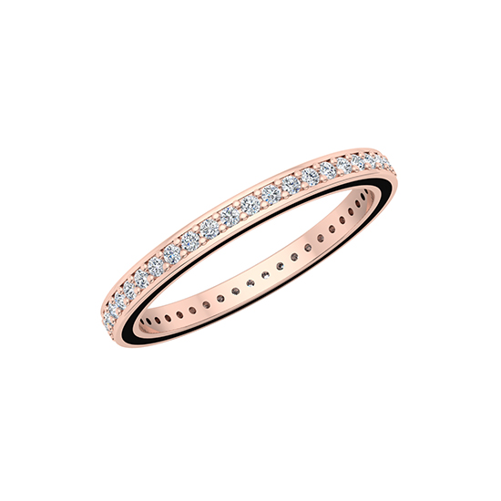 Edged Enamel Eternity Band 14k Rose Gold Edged Enamel Eternity Band 14k Rose Gold