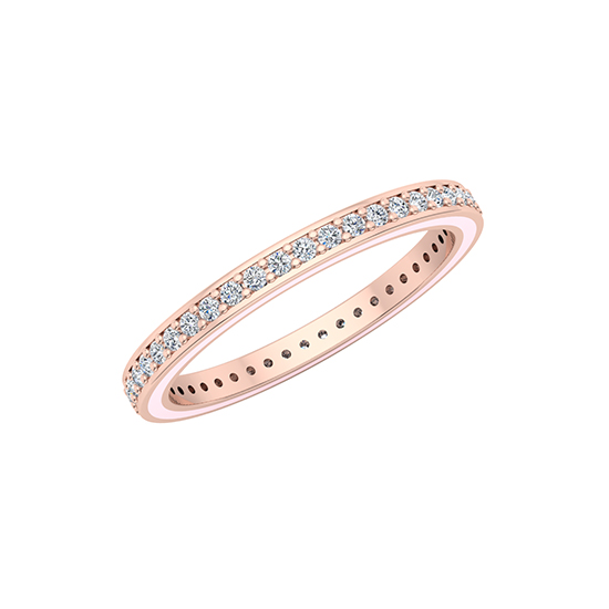 Edged Enamel Eternity Band 14k Rose Gold Edged Enamel Eternity Band 14k Rose Gold