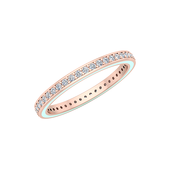 Edged Enamel Eternity Band 14k Rose Gold Edged Enamel Eternity Band 14k Rose Gold