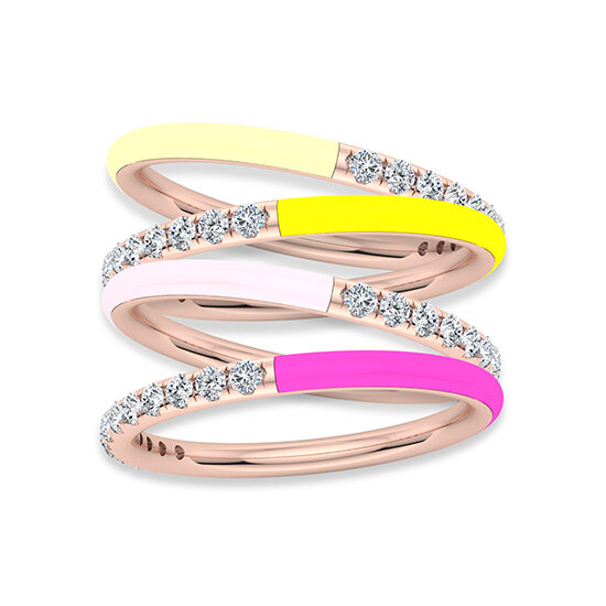 Enamel Dreamer Band 14k Rose Gold