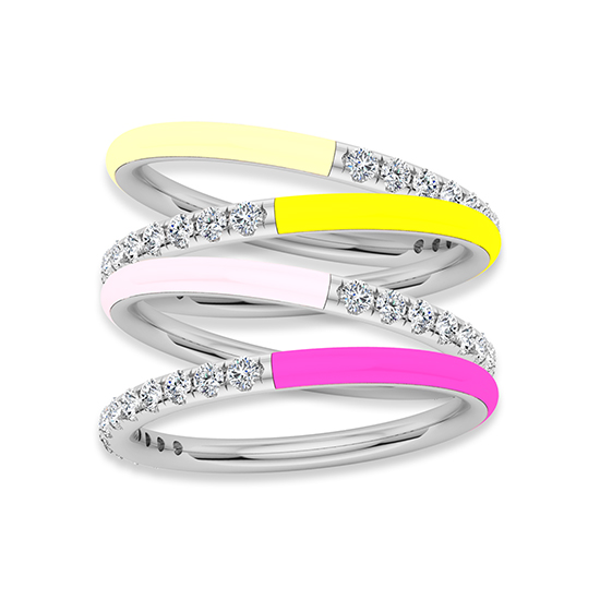 Enamel Dreamer Band 14k White Gold Enamel Dreamer Band 14k White Gold