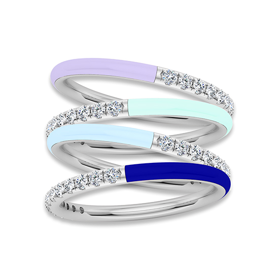Enamel Dreamer Band 14k White Gold Enamel Dreamer Band 14k White Gold