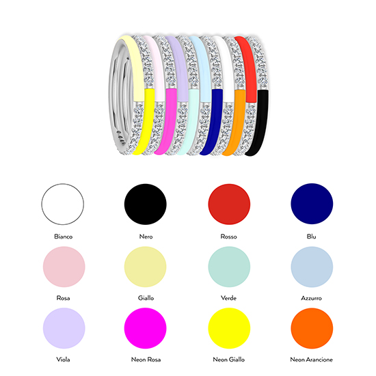 Enamel Dreamer Band 14k White Gold Enamel Dreamer Band 14k White Gold