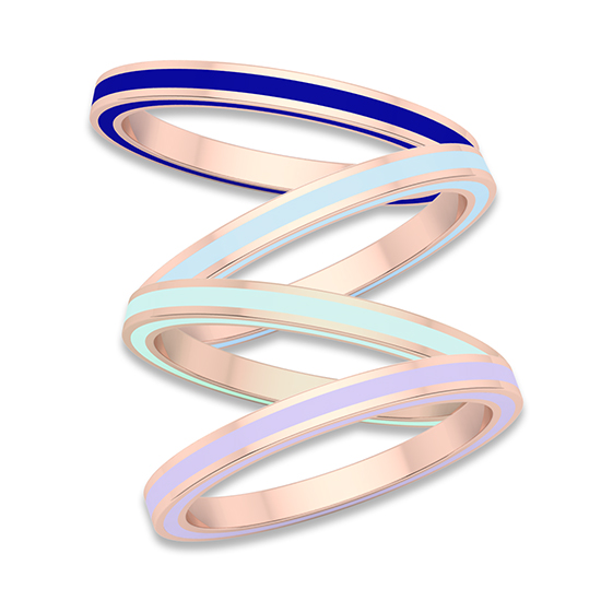 Complete Enamel Band 14k Yellow Gold Complete Enamel Band 14k Yellow Gold