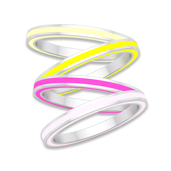 Complete Enamel Band 14k White Gold Complete Enamel Band 14k White Gold