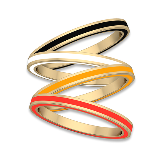 Complete Enamel Band 14k Yellow Gold Complete Enamel Band 14k Yellow Gold