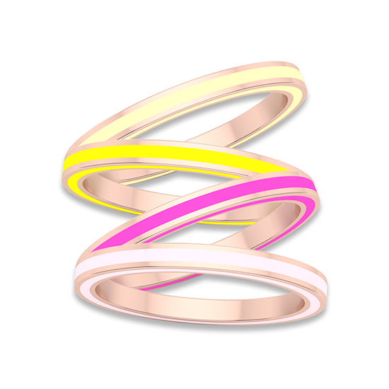 Complete Enamel Band 14k Rose Gold Complete Enamel Band 14k Rose Gold