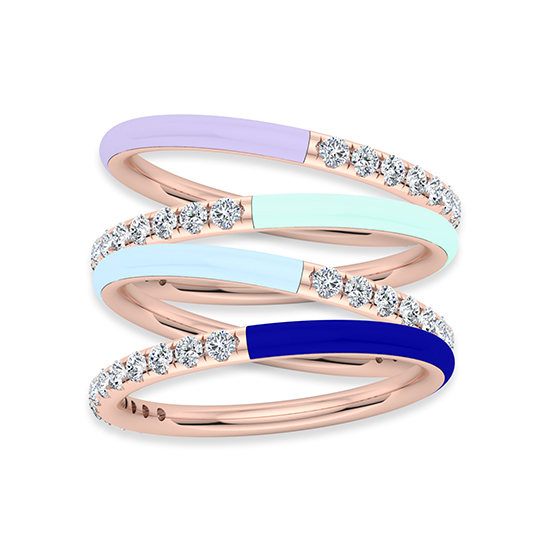 Enamel Dreamer Band 14k Rose Gold Enamel Dreamer Band 14k Rose Gold