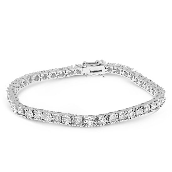 Illusion 2 carat Diamond Tennis Bracelet