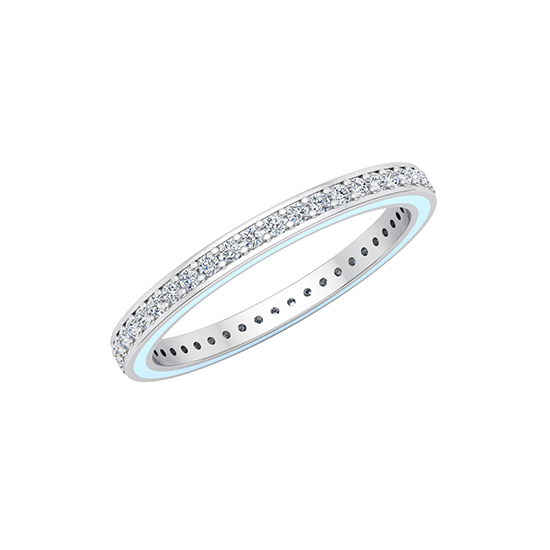 Edged Enamel Eternity Band 14k White Gold Edged Enamel Eternity Band 14k White Gold