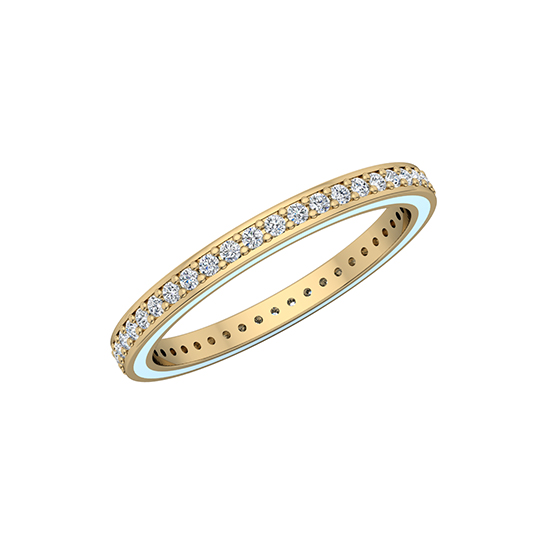 Edged Enamel Eternity Band 14k Yellow Gold Edged Enamel Eternity Band 14k Yellow Gold