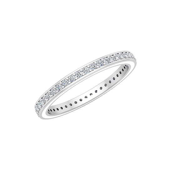 Edged Enamel Eternity Band 14k White Gold Edged Enamel Eternity Band 14k White Gold