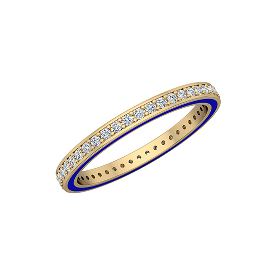 Edged Enamel Eternity Band 14k Yellow Gold Edged Enamel Eternity Band 14k Yellow Gold