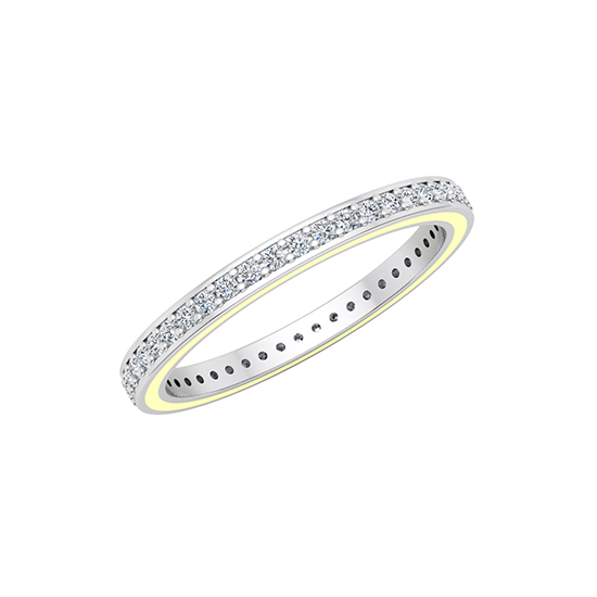 Edged Enamel Eternity Band 14k White Gold Edged Enamel Eternity Band 14k White Gold