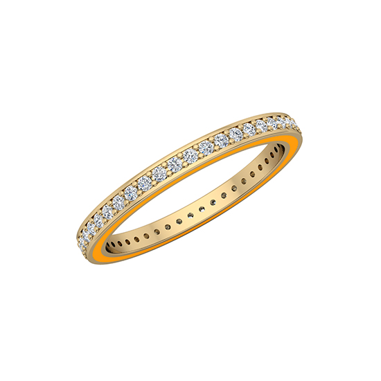 Edged Enamel Eternity Band 14k Yellow Gold Edged Enamel Eternity Band 14k Yellow Gold