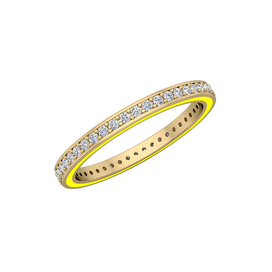 Edged Enamel Eternity Band 14k Yellow Gold Edged Enamel Eternity Band 14k Yellow Gold