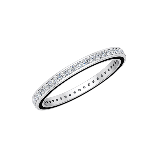 Edged Enamel Eternity Band 14k White Gold Edged Enamel Eternity Band 14k White Gold