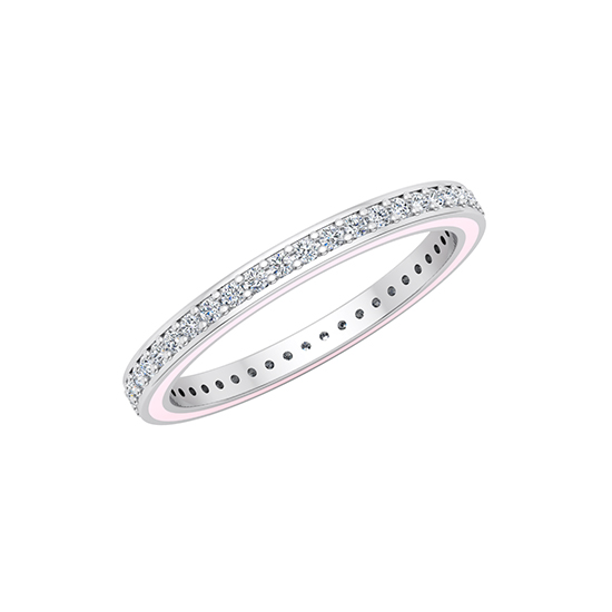 Edged Enamel Eternity Band 14k White Gold Edged Enamel Eternity Band 14k White Gold