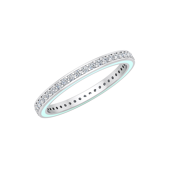 Edged Enamel Eternity Band 14k White Gold Edged Enamel Eternity Band 14k White Gold