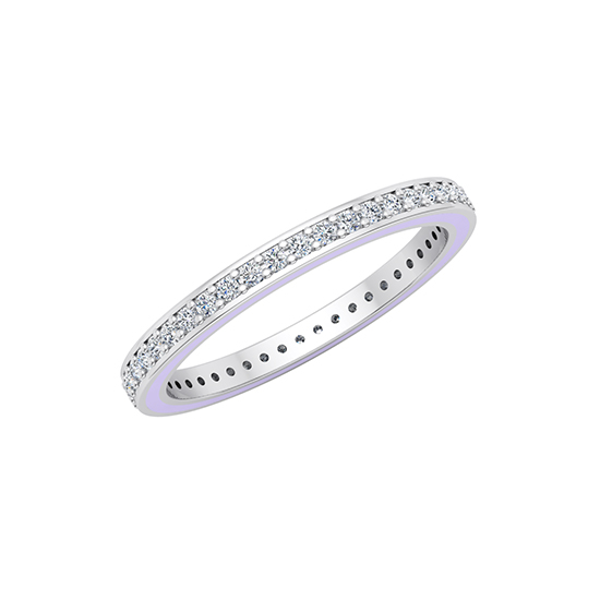 Edged Enamel Eternity Band 14k White Gold Edged Enamel Eternity Band 14k White Gold