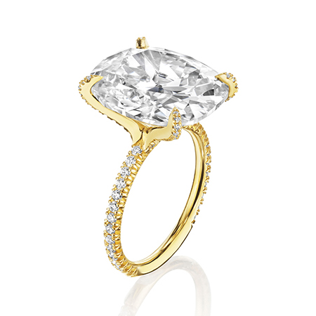 11.05 carat Antique Cushion Cut Diamond Edalati Ring | Marisa Perry by Douglas Elliott