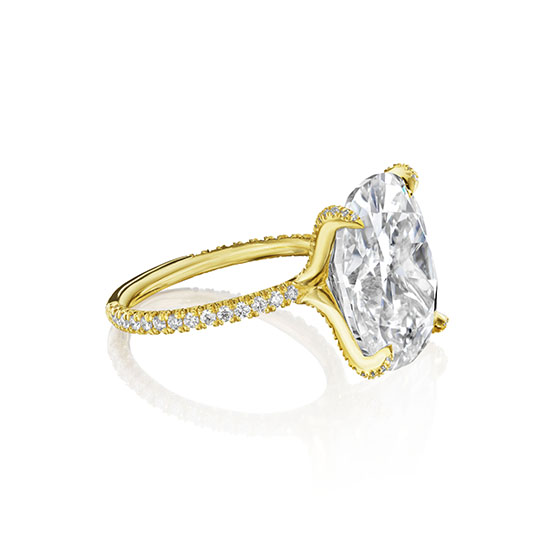 11.05 carat Antique Cushion Cut Diamond Edalati Ring | Marisa Perry by Douglas Elliott