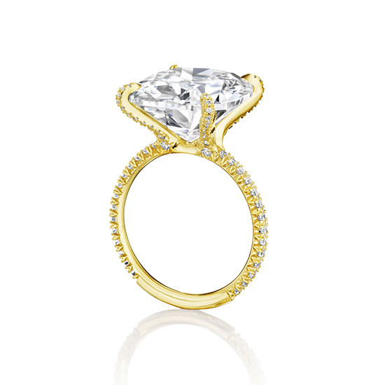 11.05 carat Antique Cushion Cut Diamond Edalati Ring | Marisa Perry by Douglas Elliott