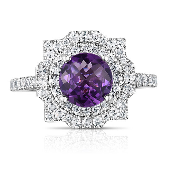 The Double Row Casablanca Setting with a Purple Amethyst  | Marisa Perry by Douglas Elliott