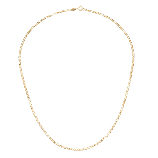 14k Yellow Gold Beaded Chain Necklace | Adina Reyter