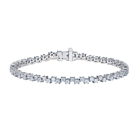 18K White Gold Diamond Zig-Zag Bracelet 18K White Gold Diamond Zig-Zag Bracelet