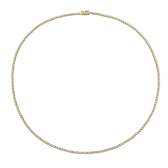 1.96 Carat Diamond Rivière (Tennis) Necklace 14k Yellow Gold