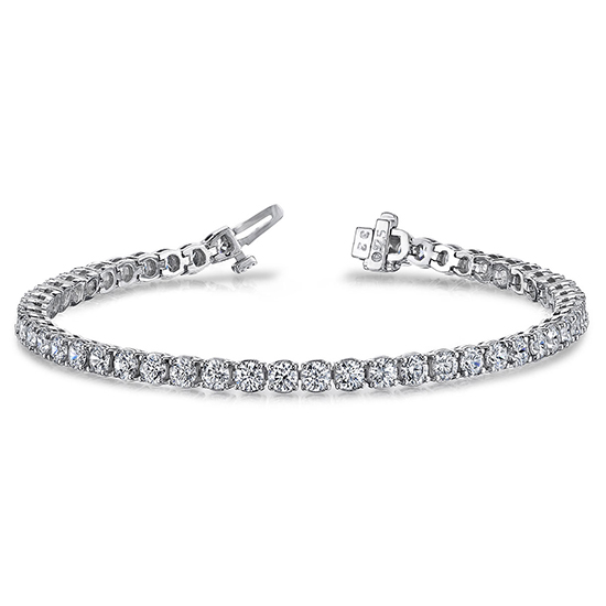 3.15 Carat Diamond Tennis Bracelet 14k White Gold