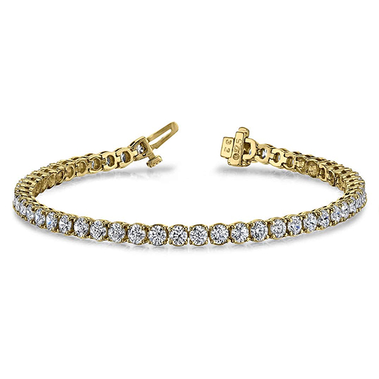 4.50 Carat Diamond Tennis Bracelet 14k Yellow Gold