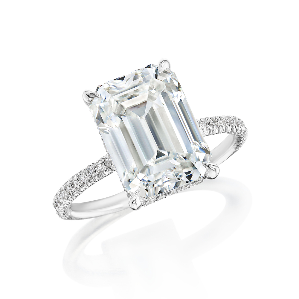 5.01 carat Emerald cut Katherine Ring | Marisa Perry by Douglas Elliott