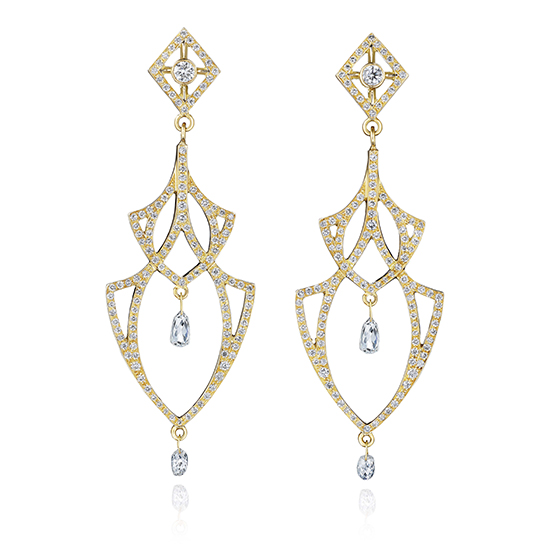 Rock & Roll Princess Earrings 18k Yellow Gold Rock & Roll Princess Earrings 18k Yellow Gold