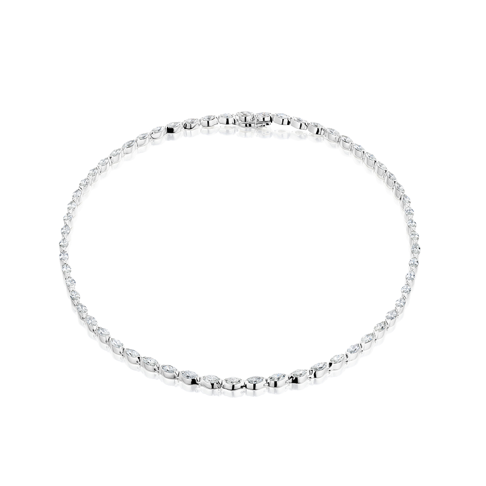 12 Carat Marquise Diamond Rivière (Tennis) Necklace | Marisa Perry by Douglas Elliott