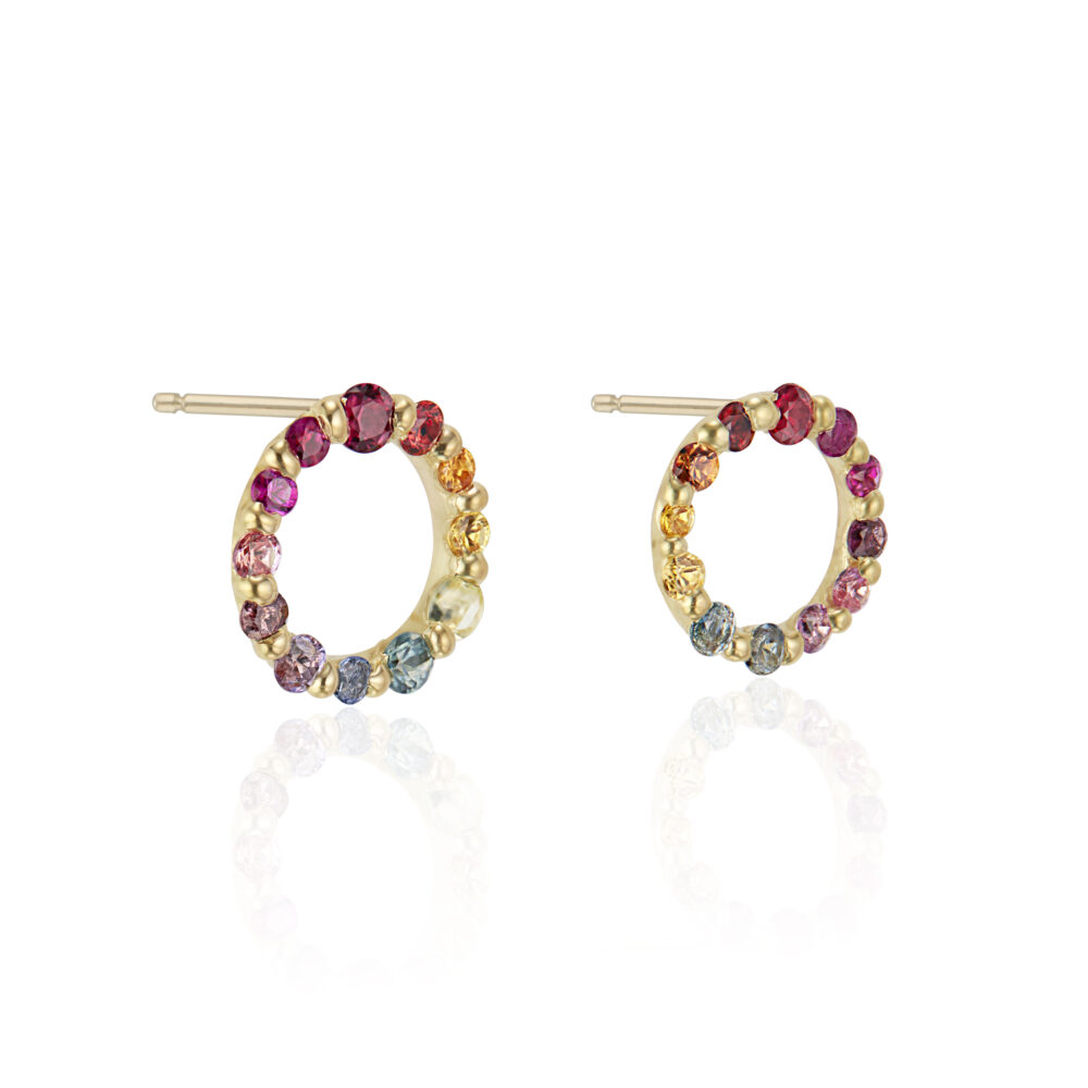 Love Comes Full Circle Rainbow Sapphire Earrings | Jayne Moore Love Comes Full Circle Rainbow Sapphire Earrings | Jayne Moore